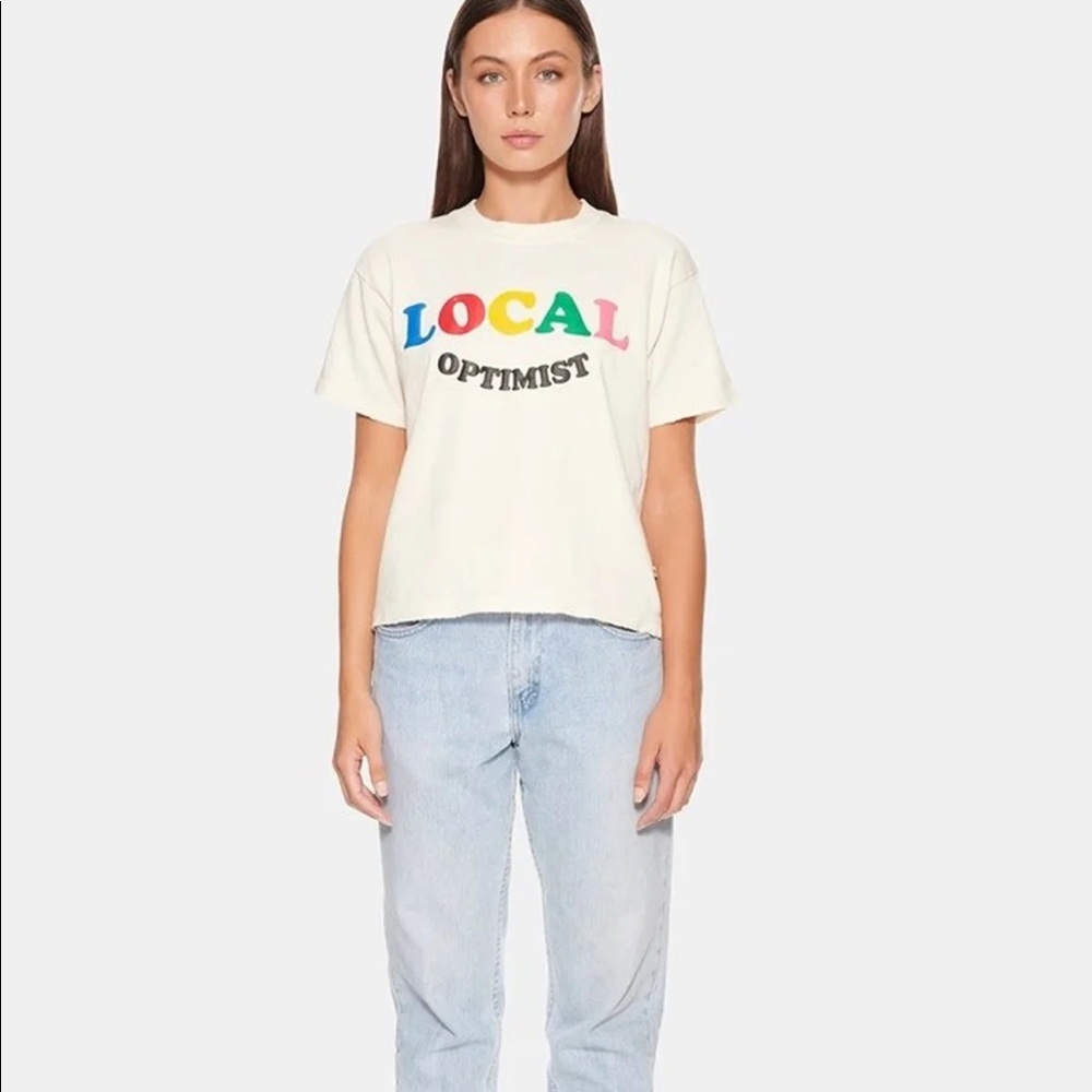 MADHAPPY LOCAL OPTIMIST BOXY TEE XS